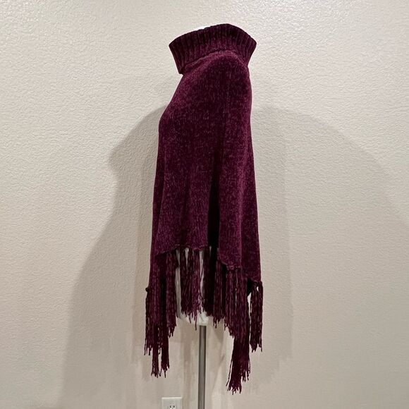 Britts Knits Chenille Cowl Neck Poncho One Size - Picture 4 of 11